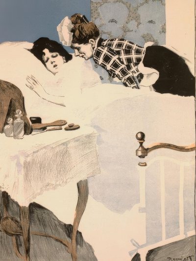 Wenn man sie so nett da schlafen sieht, glaubt man gar nicht, dass sie so ein Mistvieh ist, unser gnädiges Fräulein. von Ferdinand von Reznicek